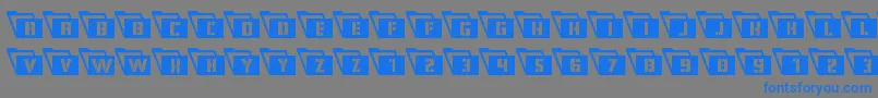 Eyesonlysemicondleft Font – Blue Fonts on Gray Background