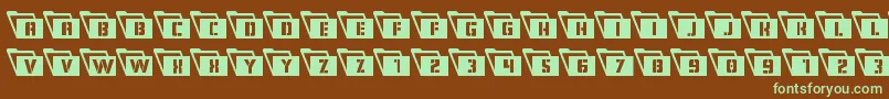 Eyesonlysemicondleft Font – Green Fonts on Brown Background