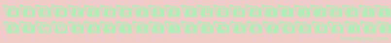 Eyesonlysemicondleft Font – Green Fonts on Pink Background