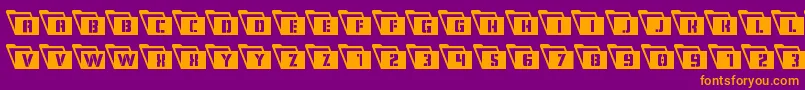 Eyesonlysemicondleft Font – Orange Fonts on Purple Background