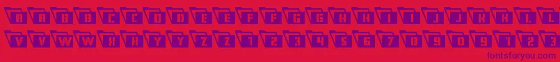 Eyesonlysemicondleft Font – Purple Fonts on Red Background