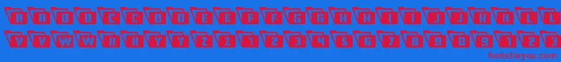 Eyesonlysemicondleft-fontti – punaiset fontit sinisellä taustalla