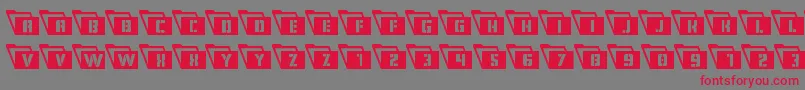 Eyesonlysemicondleft Font – Red Fonts on Gray Background