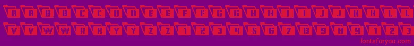 Eyesonlysemicondleft Font – Red Fonts on Purple Background