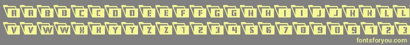 Eyesonlysemicondleft Font – Yellow Fonts on Gray Background