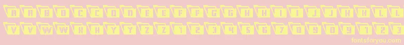 Eyesonlysemicondleft Font – Yellow Fonts on Pink Background