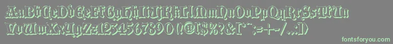 BLACCS  -Schriftart – Grüne Schriften auf grauem Hintergrund