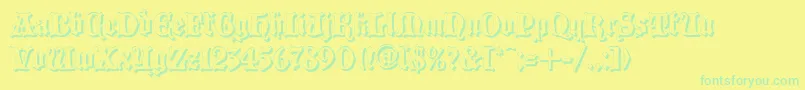 BLACCS   Font – Green Fonts on Yellow Background