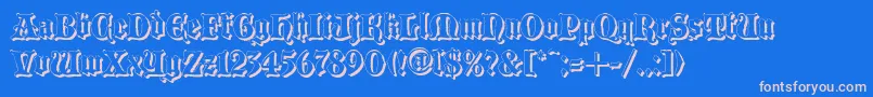 BLACCS  -Schriftart – Rosa Schriften auf blauem Hintergrund