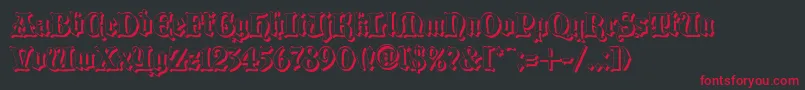フォントBLACCS   – 黒い背景に赤い文字