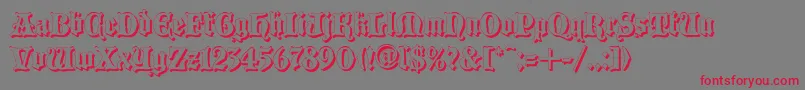 BLACCS   Font – Red Fonts on Gray Background