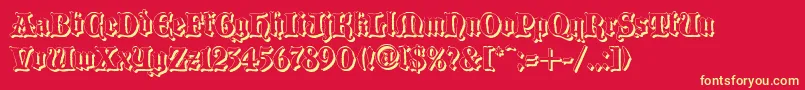 BLACCS   Font – Yellow Fonts on Red Background