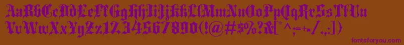 BLACEB   Font – Purple Fonts on Brown Background