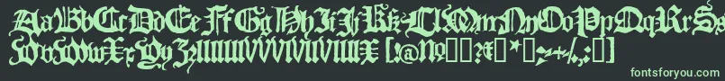 BLACH   -Schriftart – Grüne Schriften auf schwarzem Hintergrund