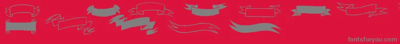 Black  White Banners Font – Gray Fonts on Red Background