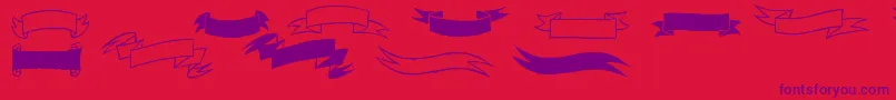 Black  White Banners Font – Purple Fonts on Red Background