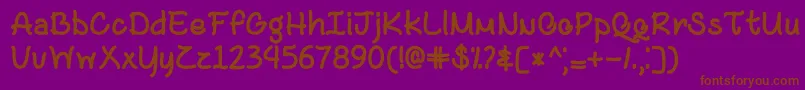 Black and Bitter Coffee   Font – Brown Fonts on Purple Background