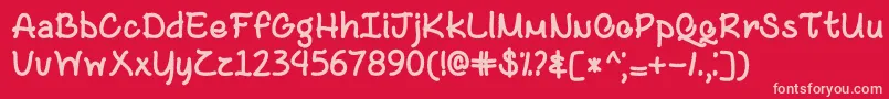 Black and Bitter Coffee   Font – Pink Fonts on Red Background