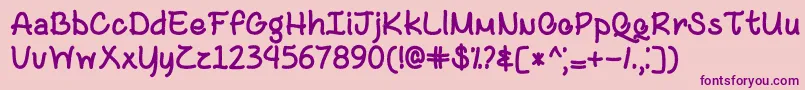 Black and Bitter Coffee   Font – Purple Fonts on Pink Background