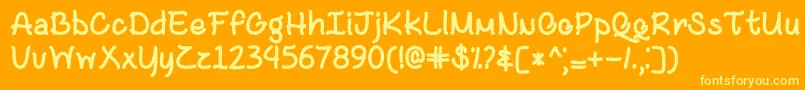 Black and Bitter Coffee   Font – Yellow Fonts on Orange Background