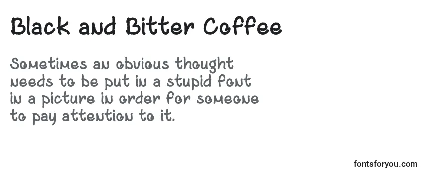 Шрифт Black and Bitter Coffee  