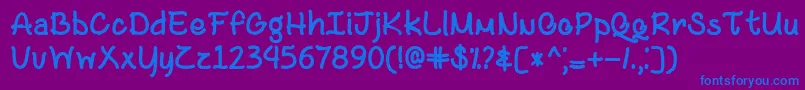 Шрифт Black and Bitter Coffee   – синие шрифты на фиолетовом фоне