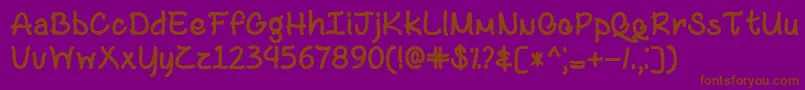 Black and Bitter Coffee  -fontti – ruskeat fontit violetilla taustalla