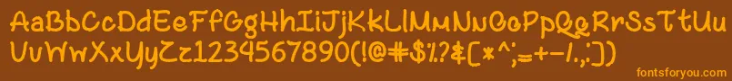 Black and Bitter Coffee   Font – Orange Fonts on Brown Background