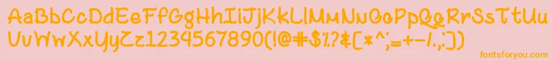 Black and Bitter Coffee   Font – Orange Fonts on Pink Background