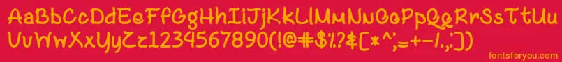 Black and Bitter Coffee   Font – Orange Fonts on Red Background