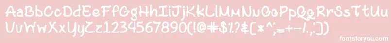 Black and Bitter Coffee   Font – White Fonts on Pink Background