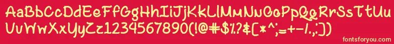 Black and Bitter Coffee   Font – Yellow Fonts on Red Background