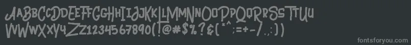 Black Animal Font – Gray Fonts on Black Background