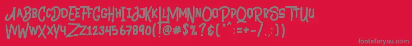 Black Animal Font – Gray Fonts on Red Background