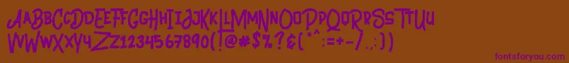 Шрифт Black Animal – фиолетовые шрифты на коричневом фоне