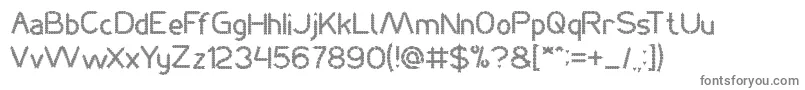 BLACK ARROW-fontti – harmaat kirjasimet valkoisella taustalla