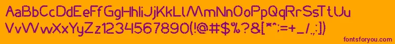 BLACK ARROW Font – Purple Fonts on Orange Background
