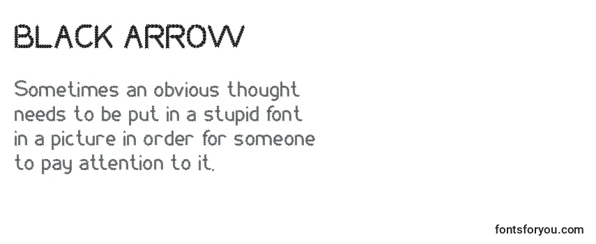 Review of the BLACK ARROW Font