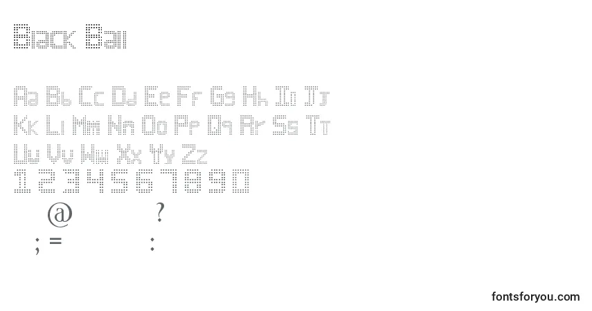 Шрифт Black Ball – алфавит, цифры, специальные символы