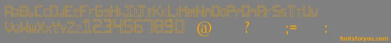 Black Ball Font – Orange Fonts on Gray Background