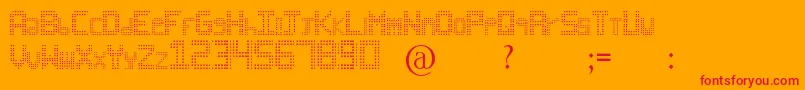 Black Ball Font – Red Fonts on Orange Background