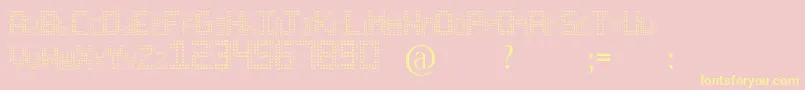 Black Ball Font – Yellow Fonts on Pink Background
