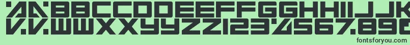 フォントElectricToaster – 緑の背景に黒い文字