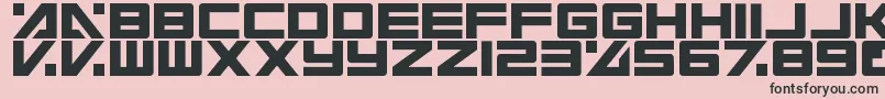 フォントElectricToaster – ピンクの背景に黒い文字