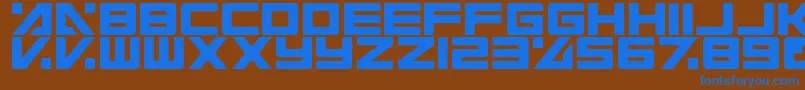 Шрифт ElectricToaster – синие шрифты на коричневом фоне