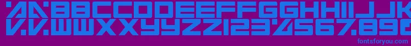 ElectricToaster-fontti – siniset fontit violetilla taustalla