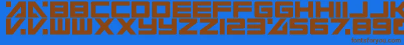 Шрифт ElectricToaster – коричневые шрифты на синем фоне