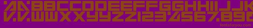 ElectricToaster-fontti – ruskeat fontit violetilla taustalla