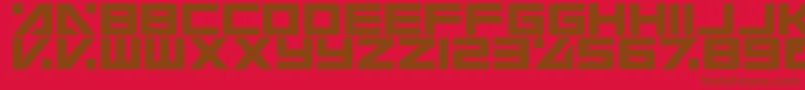ElectricToaster-fontti – ruskeat fontit punaisella taustalla