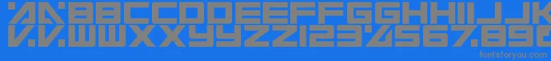 ElectricToaster-fontti – harmaat kirjasimet sinisellä taustalla